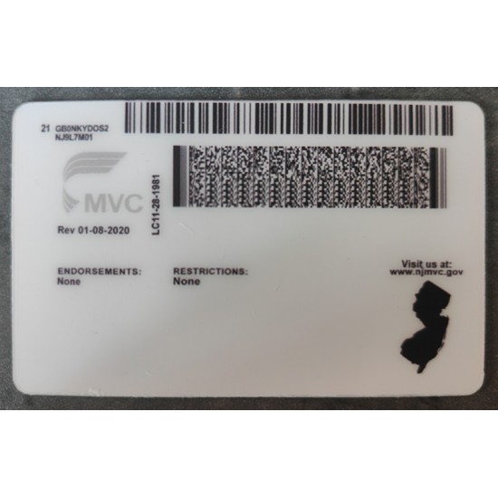 New Jersey (NJ) Fake ID